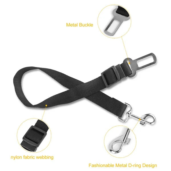 2Pcs Pets Seat Belt Leash for Dogs and Cats