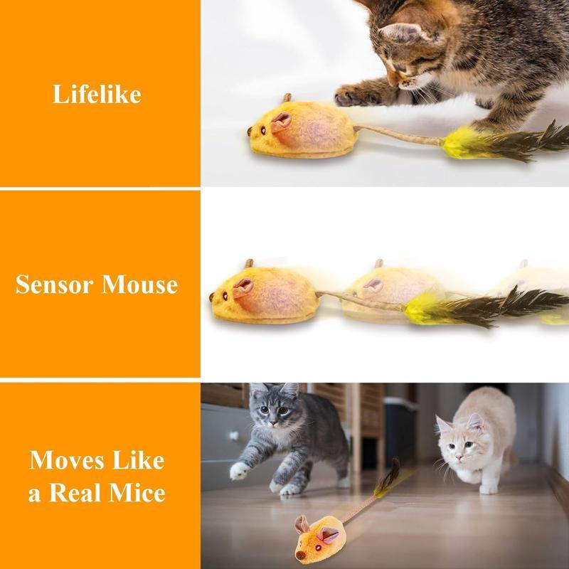 Interactive Cat Toys Mouse With LED Lights