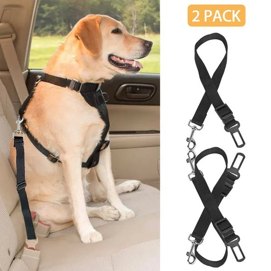 2Pcs Pets Seat Belt Leash for Dogs and Cats