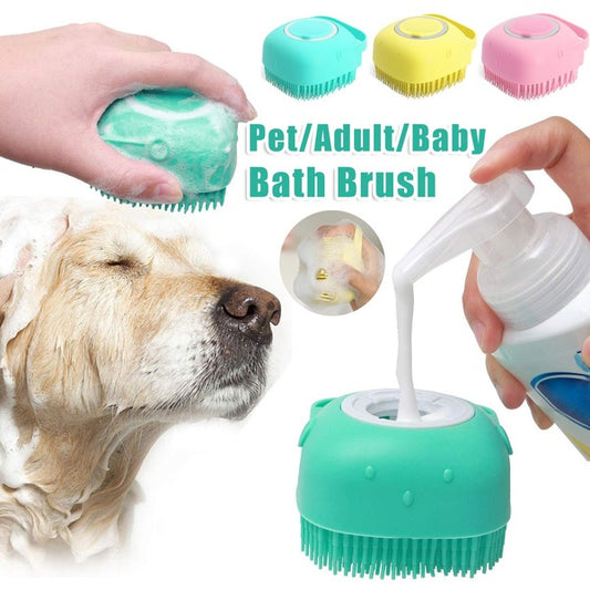 Silicone Dog and cat Bath Massage Gloves Brush