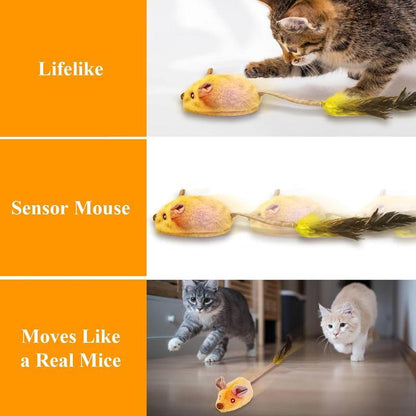 Interactive Cat Toys Mouse With LED Lights