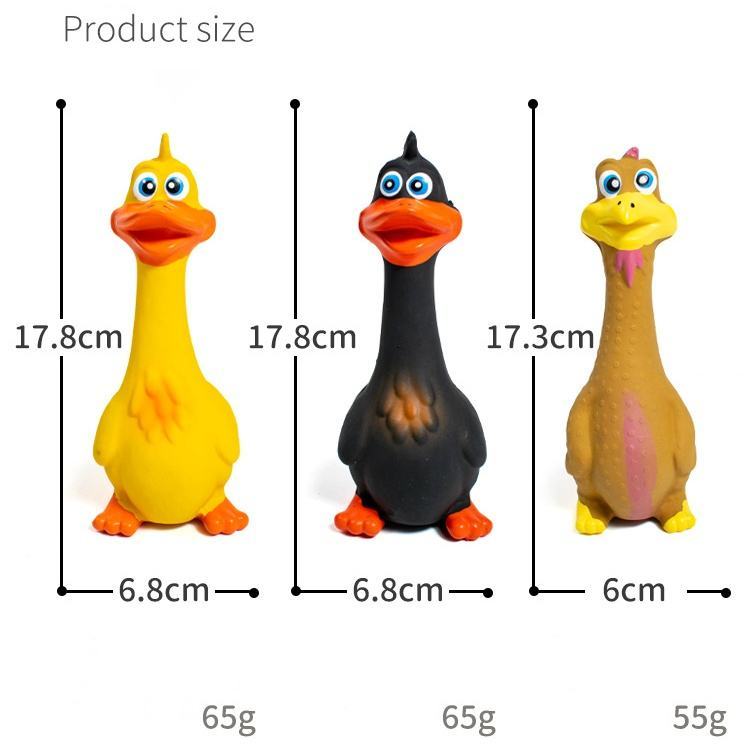 3pcs  Latex Screaming Chicken Toys Eco Friendly // Dog Interactive Play Chew Toys