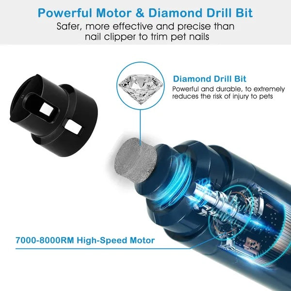 Pet Nail Grinder Quiet USB Rechargeable