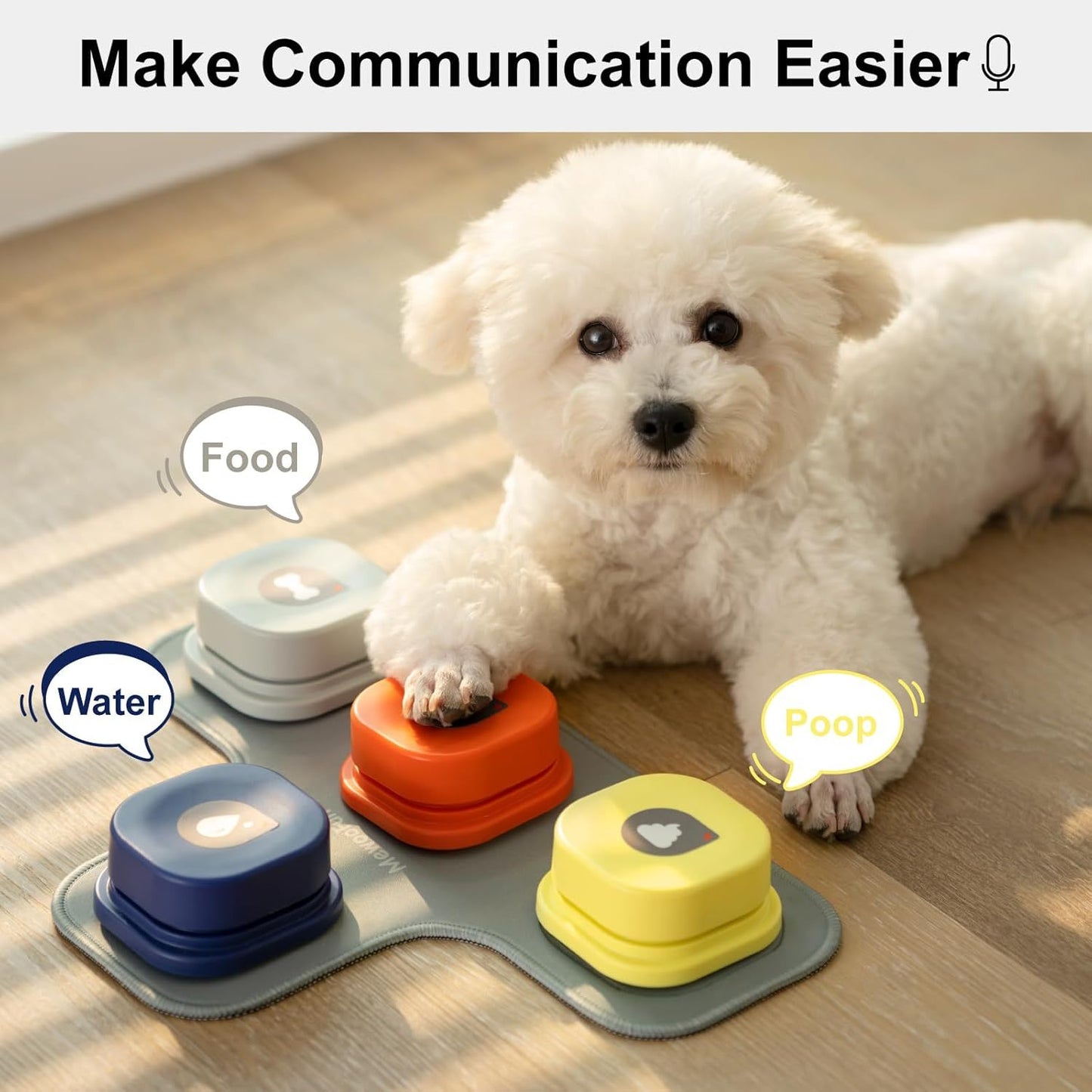 Dog Talking Buttons Set / 3 Recordable Communication Buttons