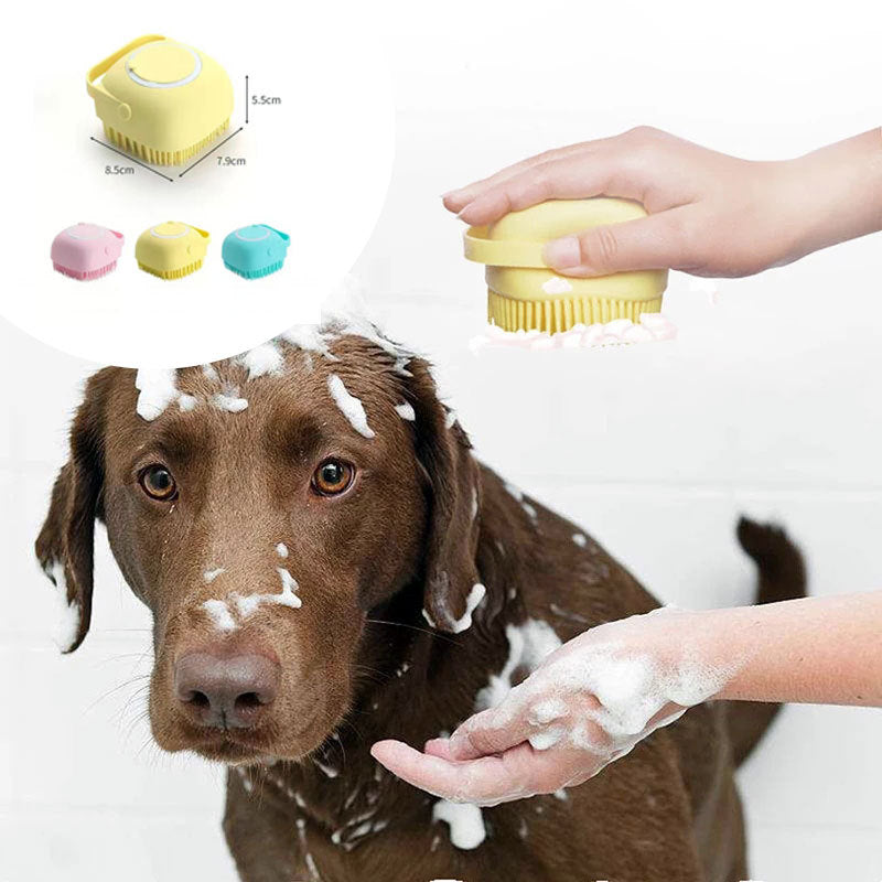 Silicone Dog and cat Bath Massage Gloves Brush